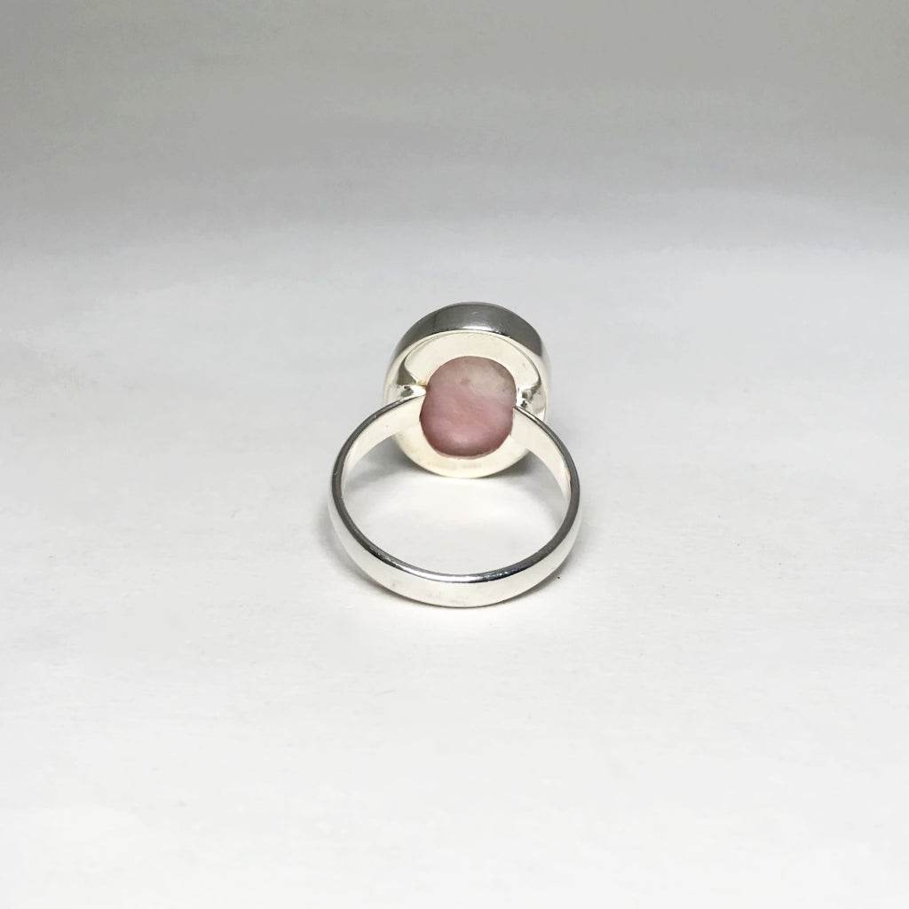 Pink Peruvian Opal Ring-Rocks and Gems Canada