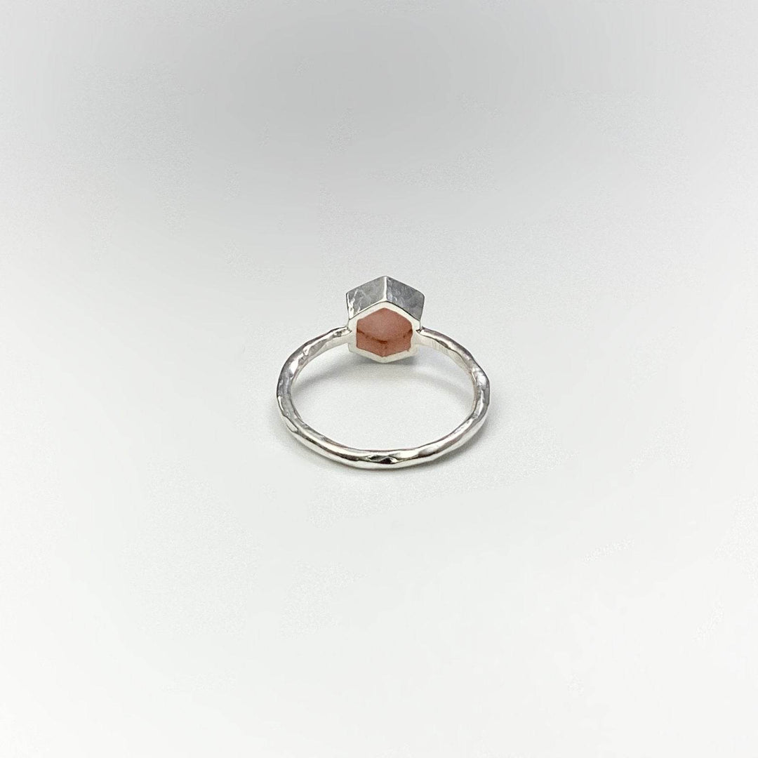 Pink Peruvian Opal Ring-Rocks and Gems Canada