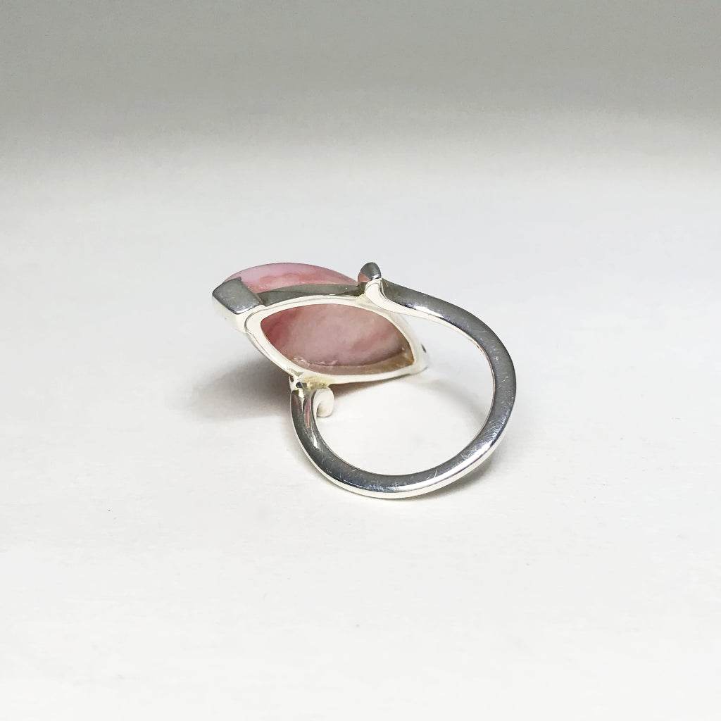 Pink Peruvian Opal Ring-Rocks and Gems Canada
