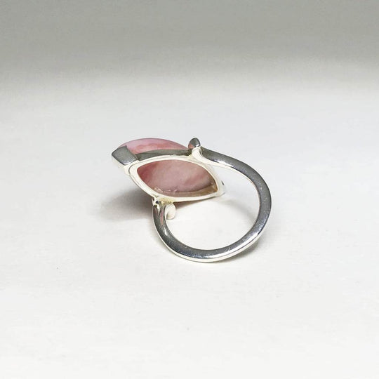Pink Peruvian Opal Ring-Rocks and Gems Canada