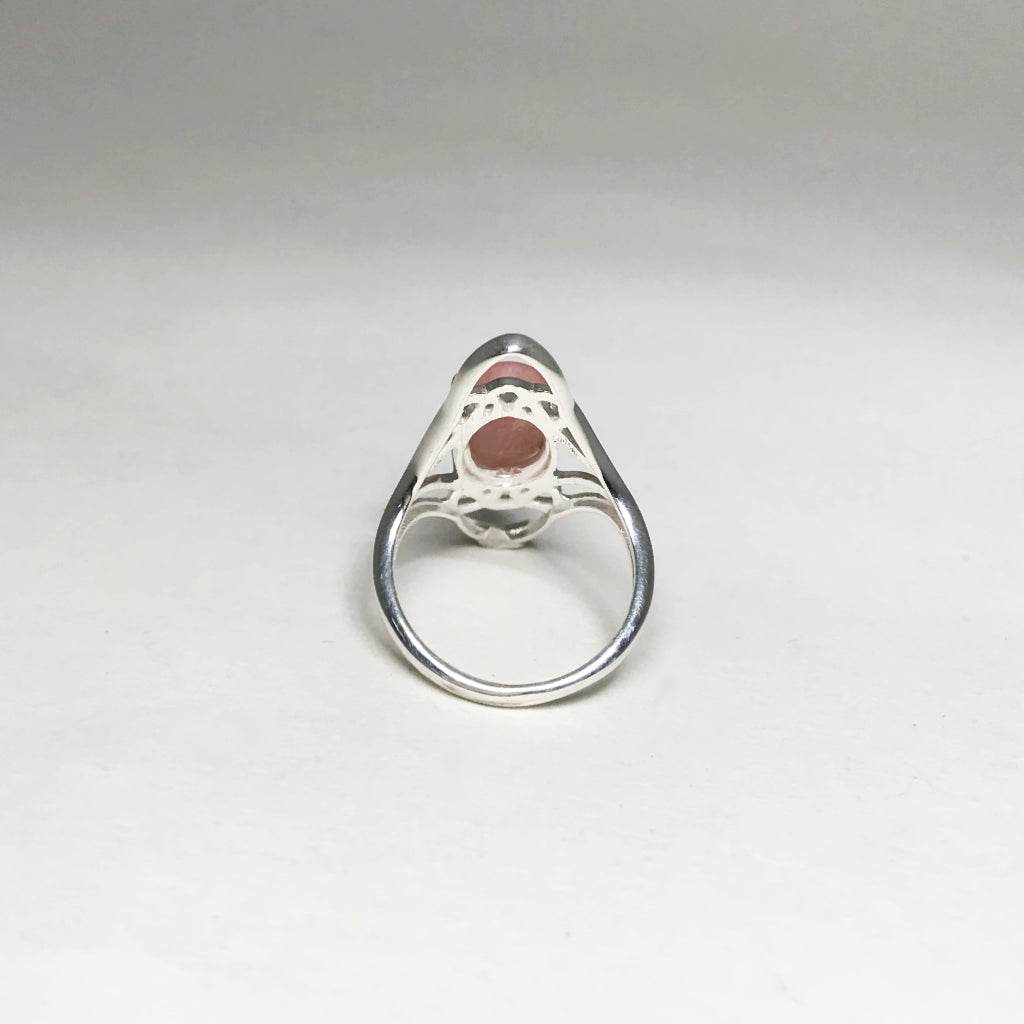 Pink Peruvian Opal Ring-Rocks and Gems Canada