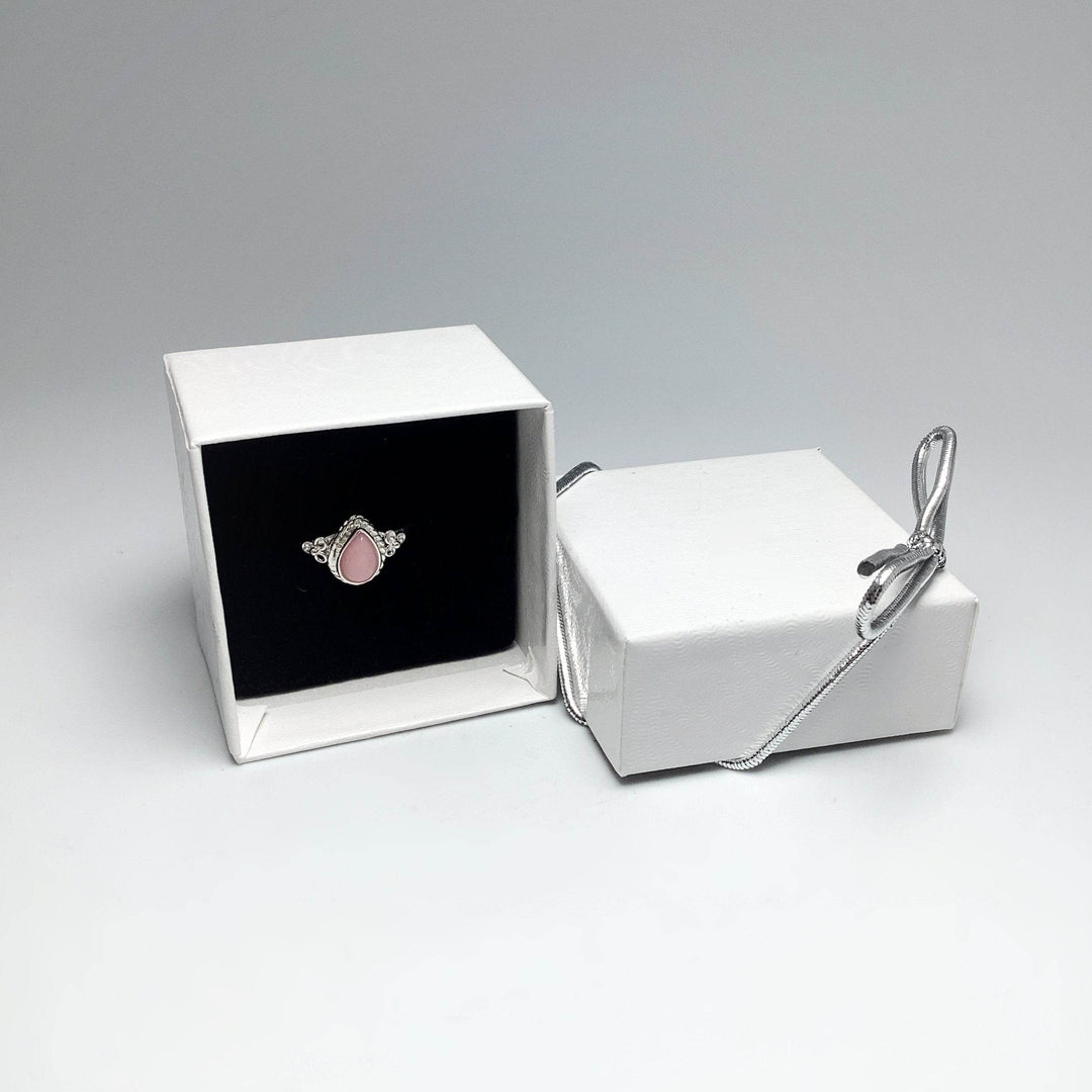 Pink Peruvian Opal Ring-Rocks and Gems Canada