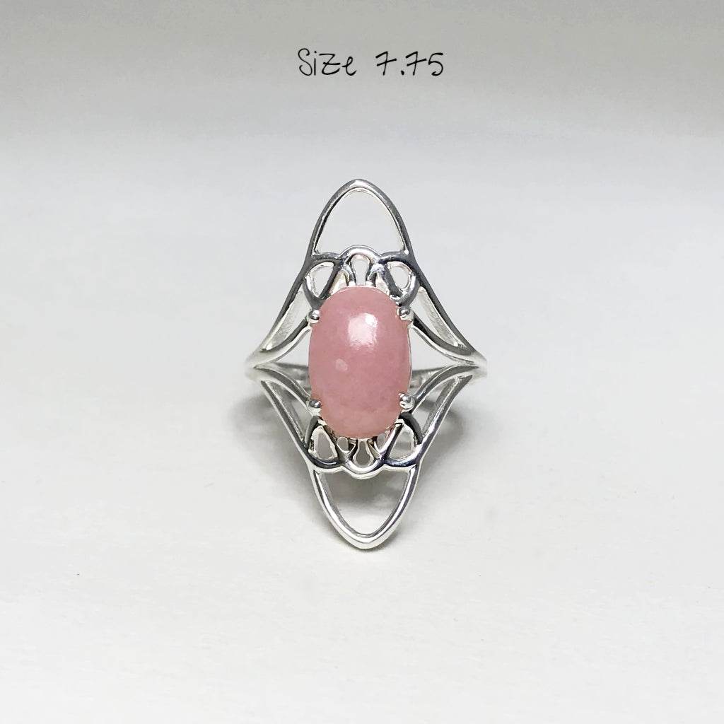 Pink Peruvian Opal Ring-Rocks and Gems Canada