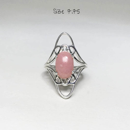 Pink Peruvian Opal Ring-Rocks and Gems Canada