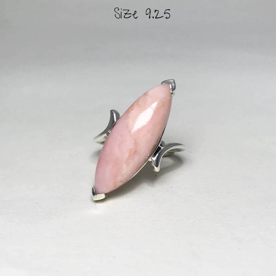 Pink Peruvian Opal Ring-Rocks and Gems Canada