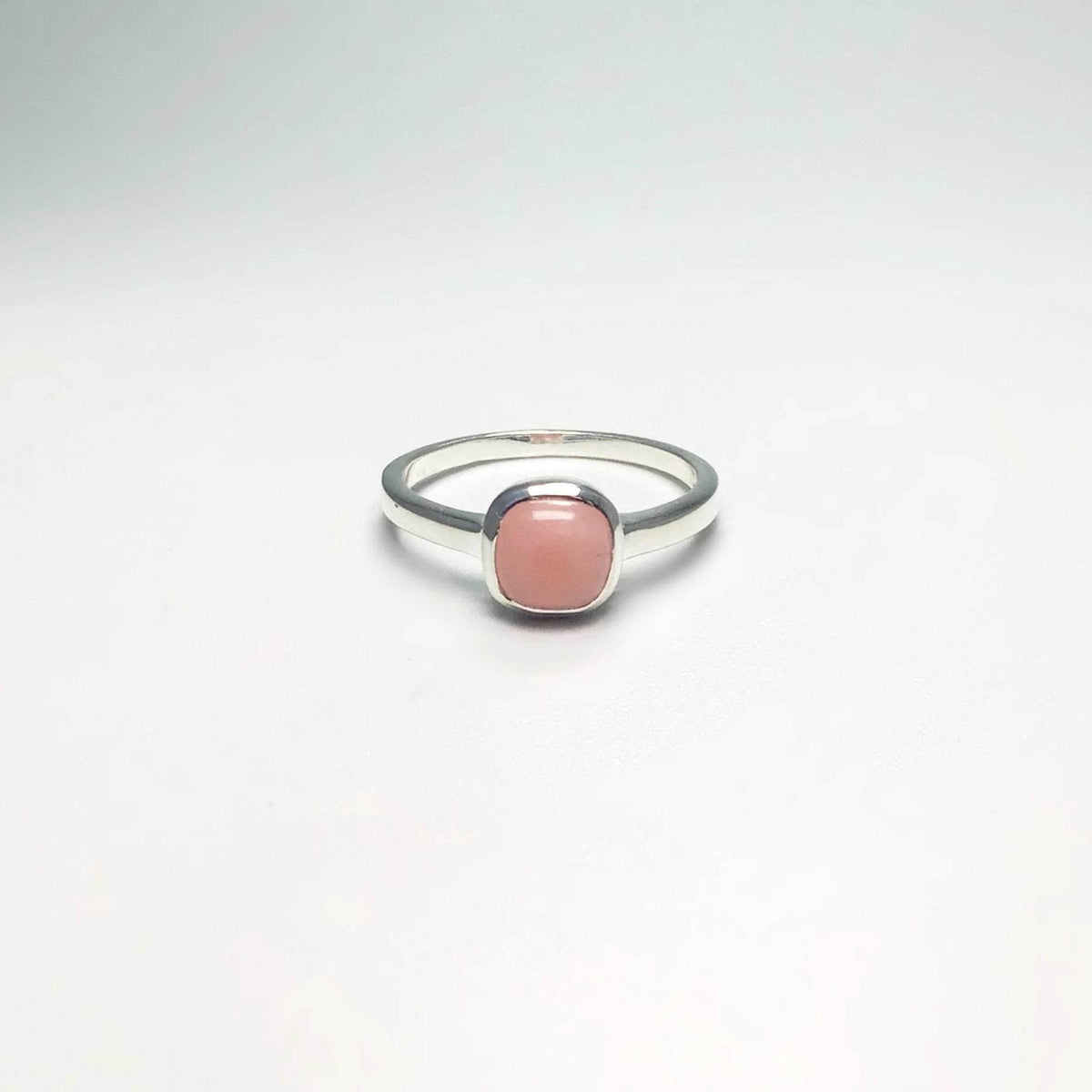 Pink Peruvian Opal Ring-Rocks and Gems Canada