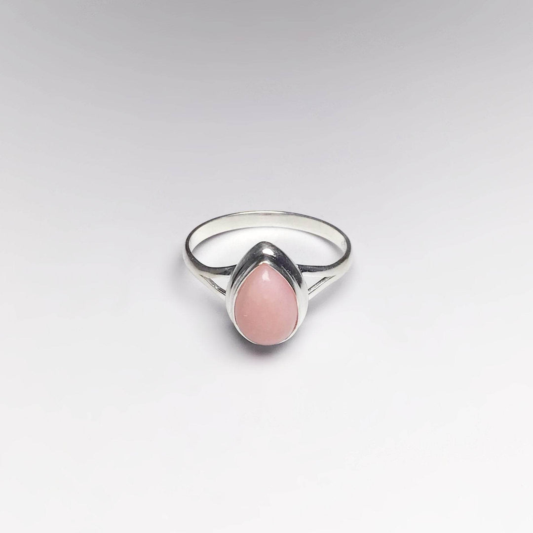 Pink Peruvian Opal Ring-Rocks and Gems Canada