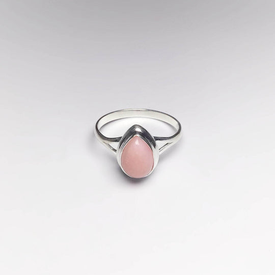 Pink Peruvian Opal Ring-Rocks and Gems Canada