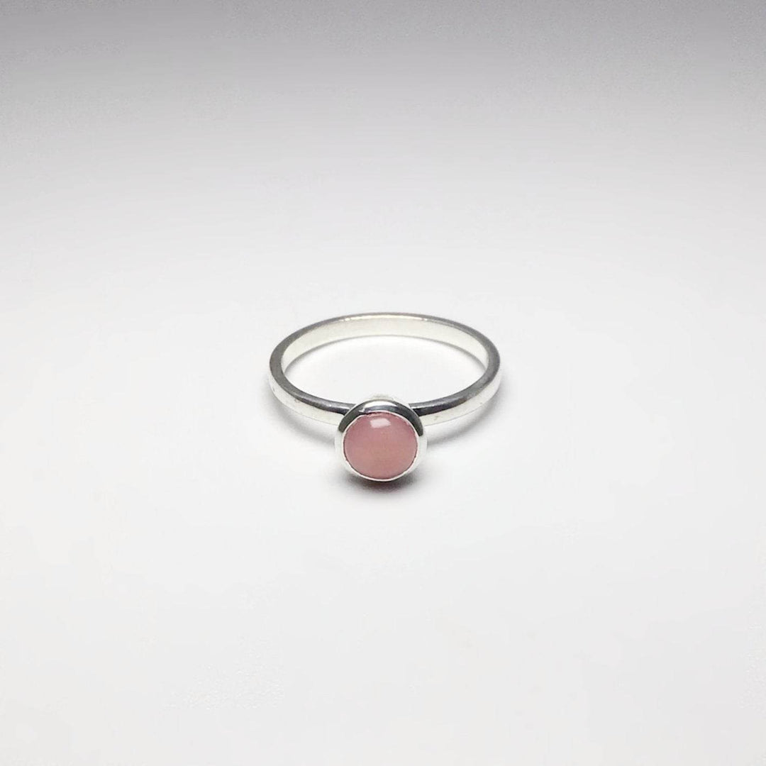 Pink Peruvian Opal Ring-Rocks and Gems Canada