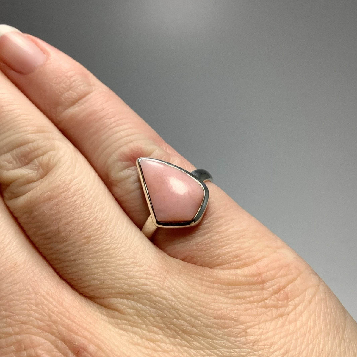 Pink Peruvian Opal Ring-Rocks and Gems Canada