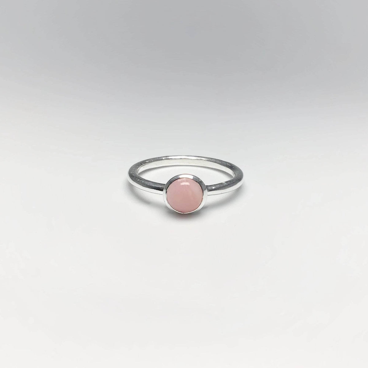 Pink Peruvian Opal Ring-Rocks and Gems Canada