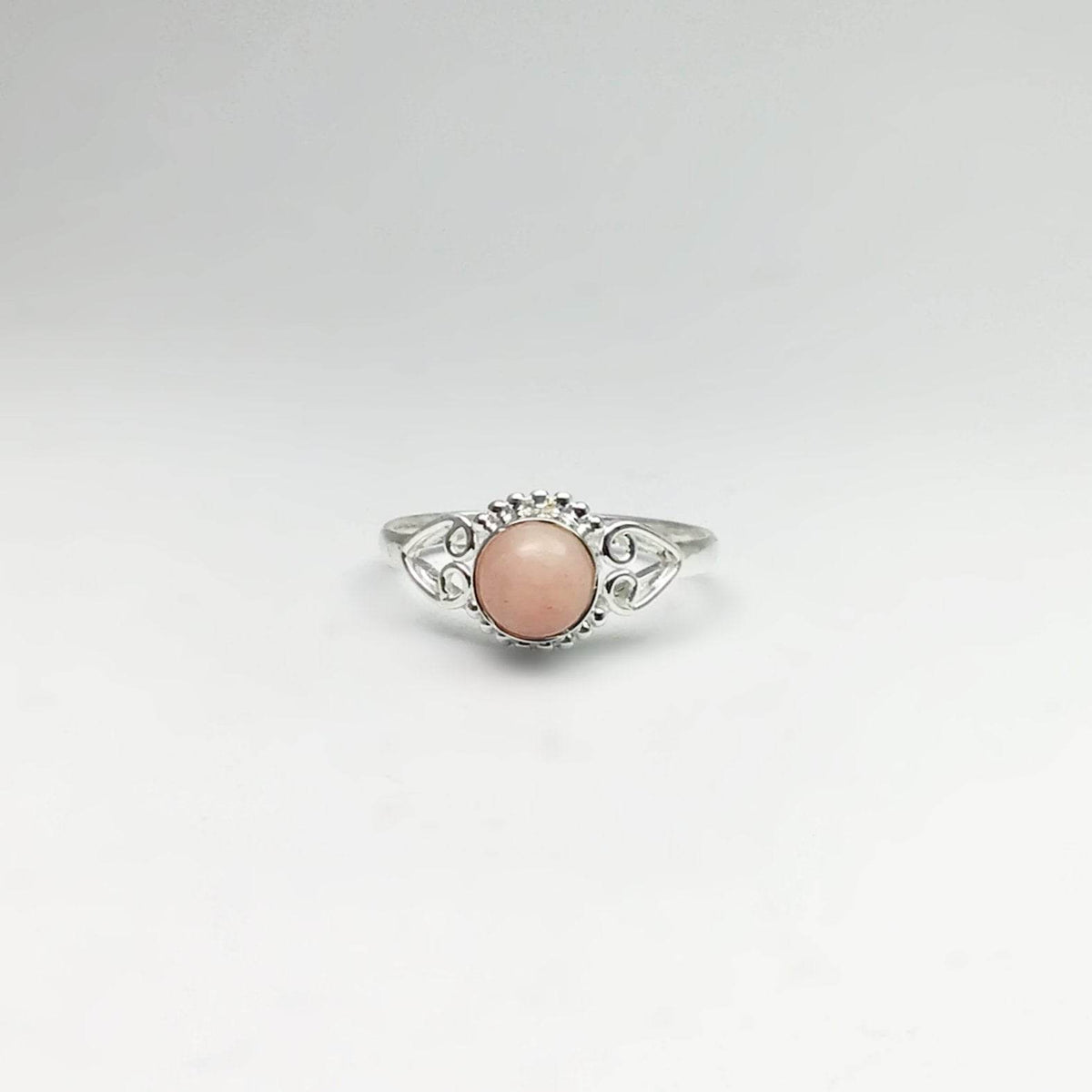 Pink Peruvian Opal Ring-Rocks and Gems Canada