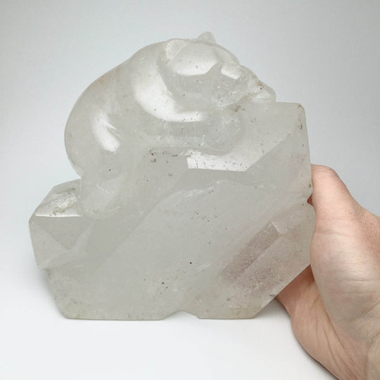 Quartz Bear Carving-Rocks and Gems Canada