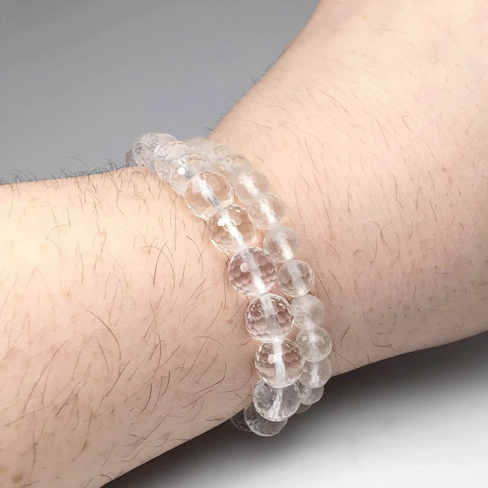 Quartz Faceted Beaded Bracelet-Rocks and Gems Canada