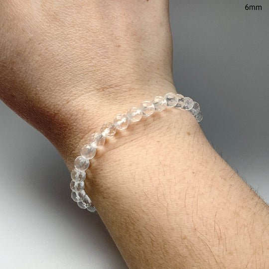 Quartz Faceted Beaded Bracelet-Rocks and Gems Canada