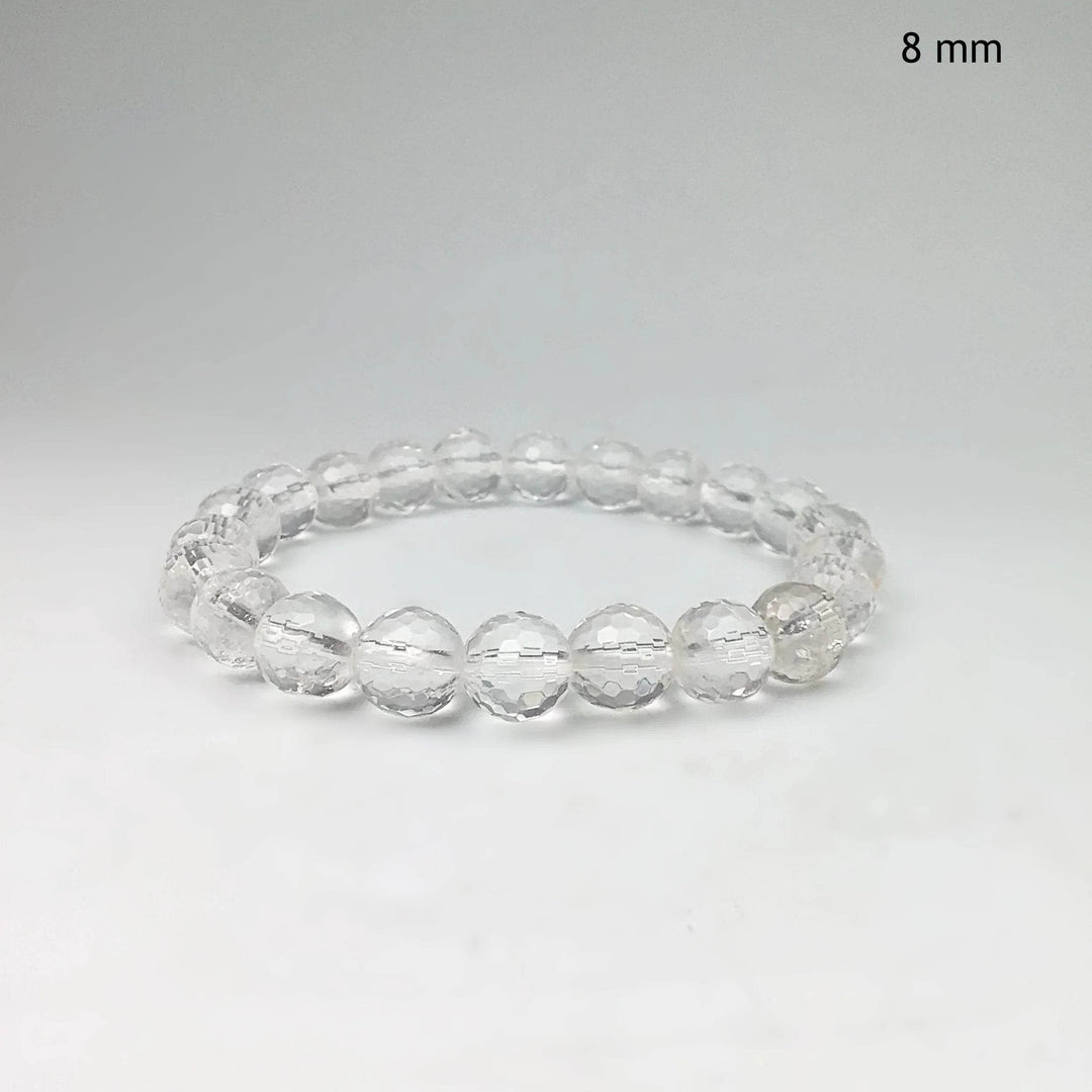 Quartz Faceted Beaded Bracelet-Rocks and Gems Canada