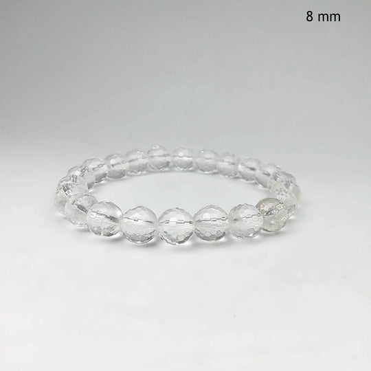 Quartz Faceted Beaded Bracelet-Rocks and Gems Canada