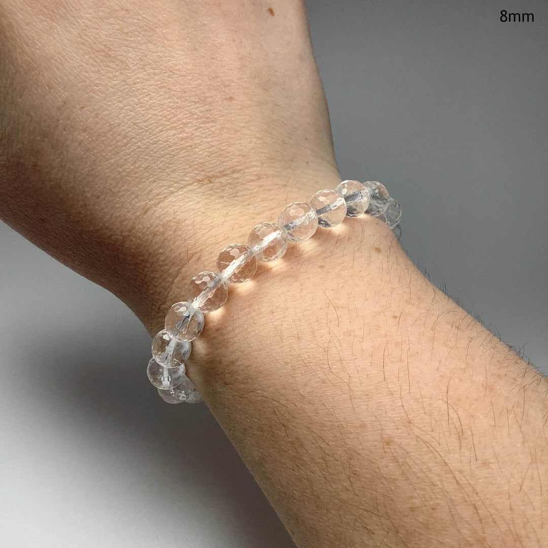 Quartz Faceted Beaded Bracelet-Rocks and Gems Canada