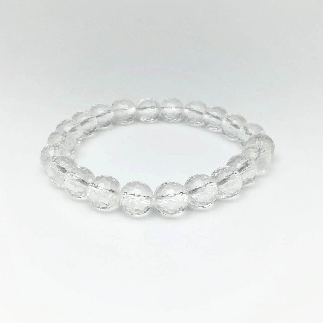 Quartz Faceted Beaded Bracelet-Rocks and Gems Canada