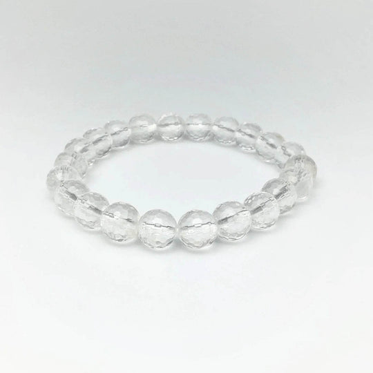 Quartz Faceted Beaded Bracelet-Rocks and Gems Canada
