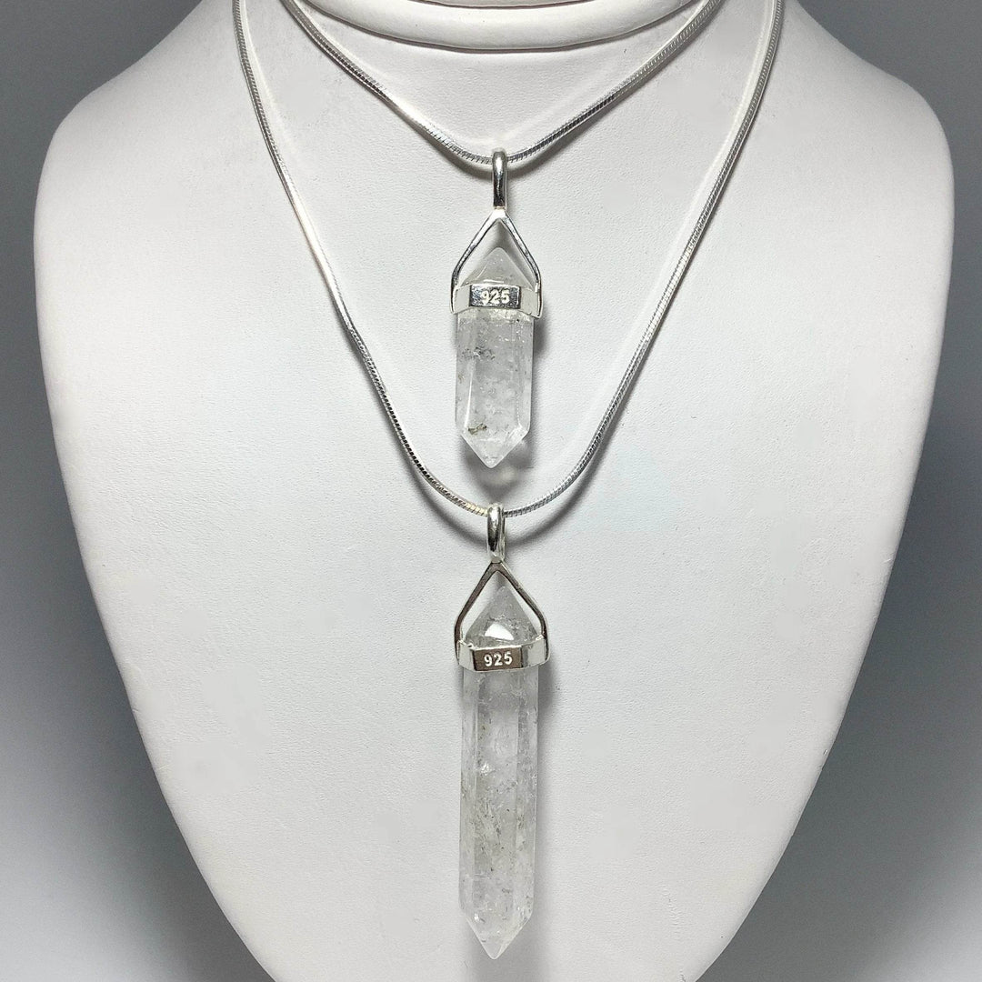 Quartz with Inclusions Double Terminated Point Pendant-Rocks and Gems Canada