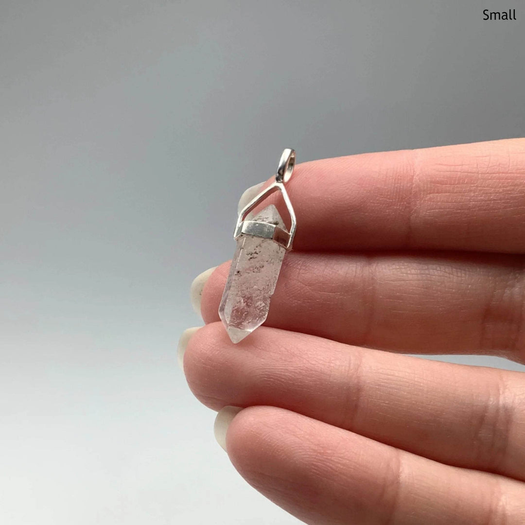 Quartz with Inclusions Double Terminated Point Pendant-Rocks and Gems Canada