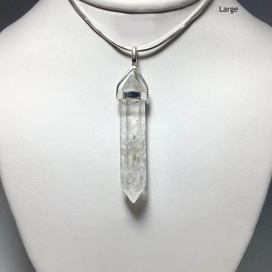 Quartz with Inclusions Double Terminated Point Pendant-Rocks and Gems Canada