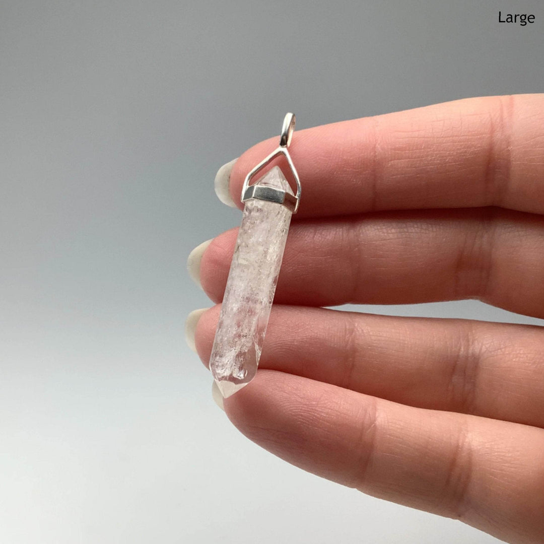 Quartz with Inclusions Double Terminated Point Pendant-Rocks and Gems Canada