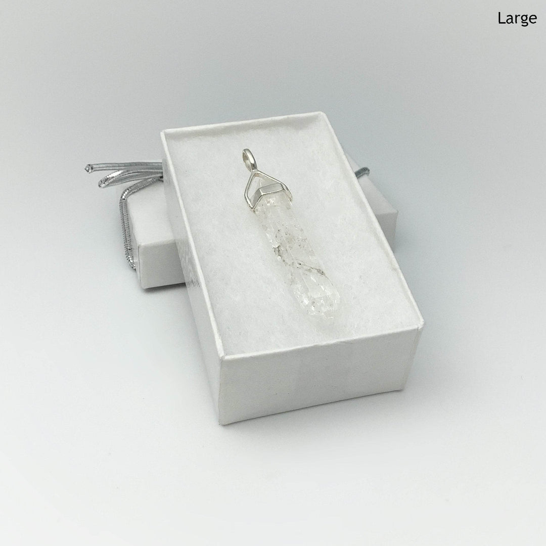 Quartz with Inclusions Double Terminated Point Pendant-Rocks and Gems Canada