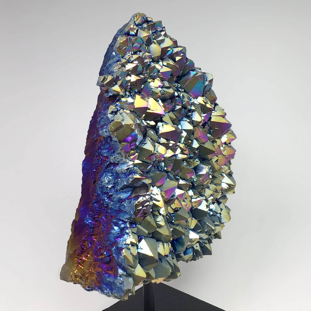 Rainbow Amethyst Druze Cluster On Stand-Rocks and Gems Canada