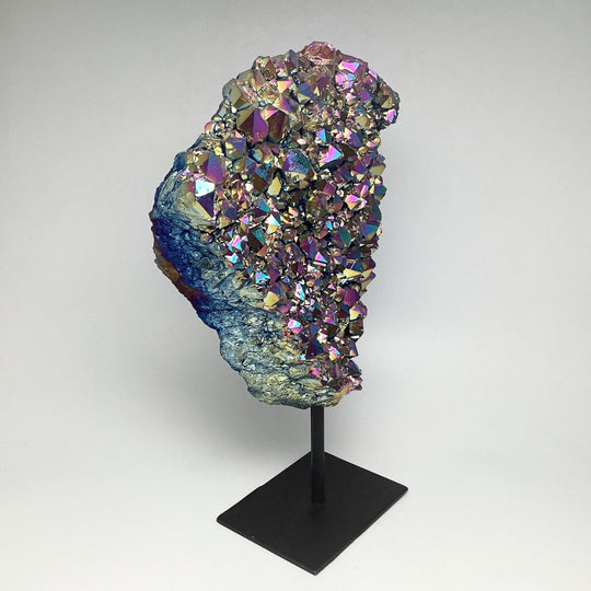 Rainbow Amethyst Druze Cluster On Stand-Rocks and Gems Canada
