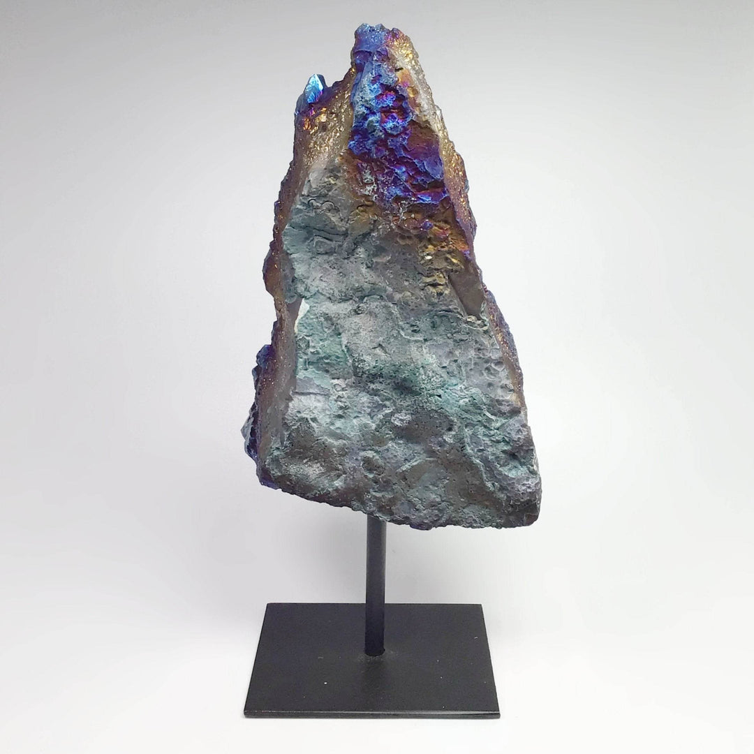 Rainbow Amethyst Druze Cluster On Stand-Rocks and Gems Canada