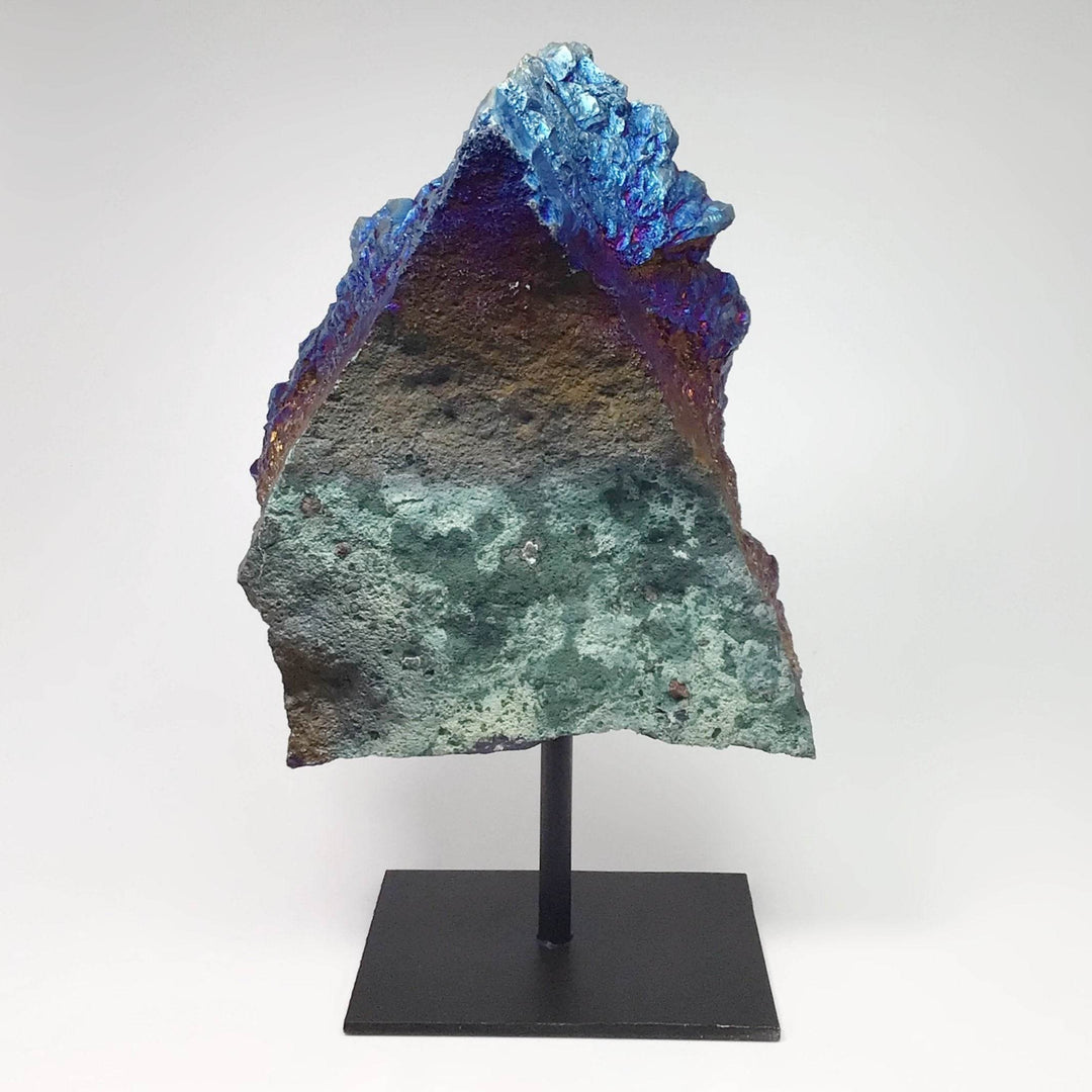 Rainbow Amethyst Druze Cluster On Stand-Rocks and Gems Canada