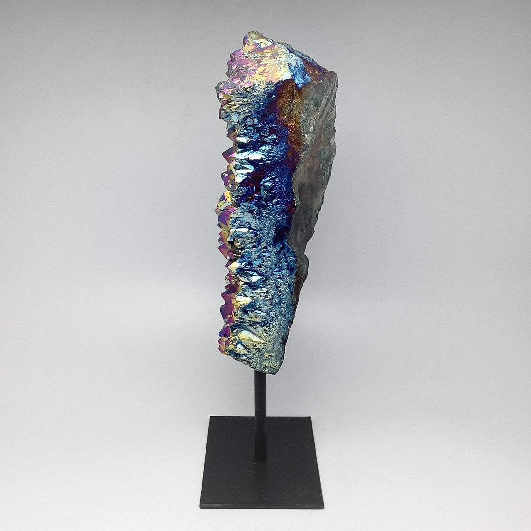 Rainbow Amethyst Druze Cluster On Stand-Rocks and Gems Canada