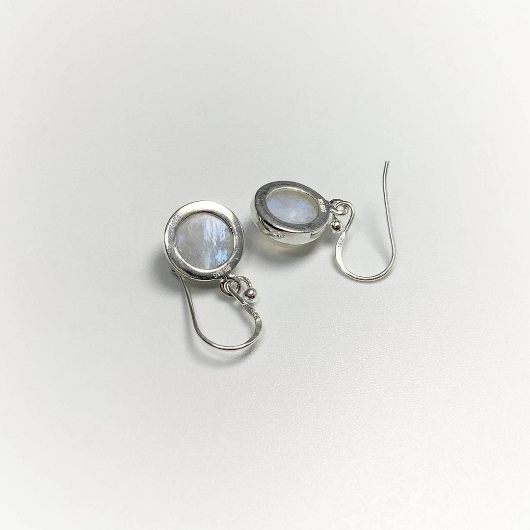 Rainbow Moonstone Dangle Earrings-Rocks and Gems Canada
