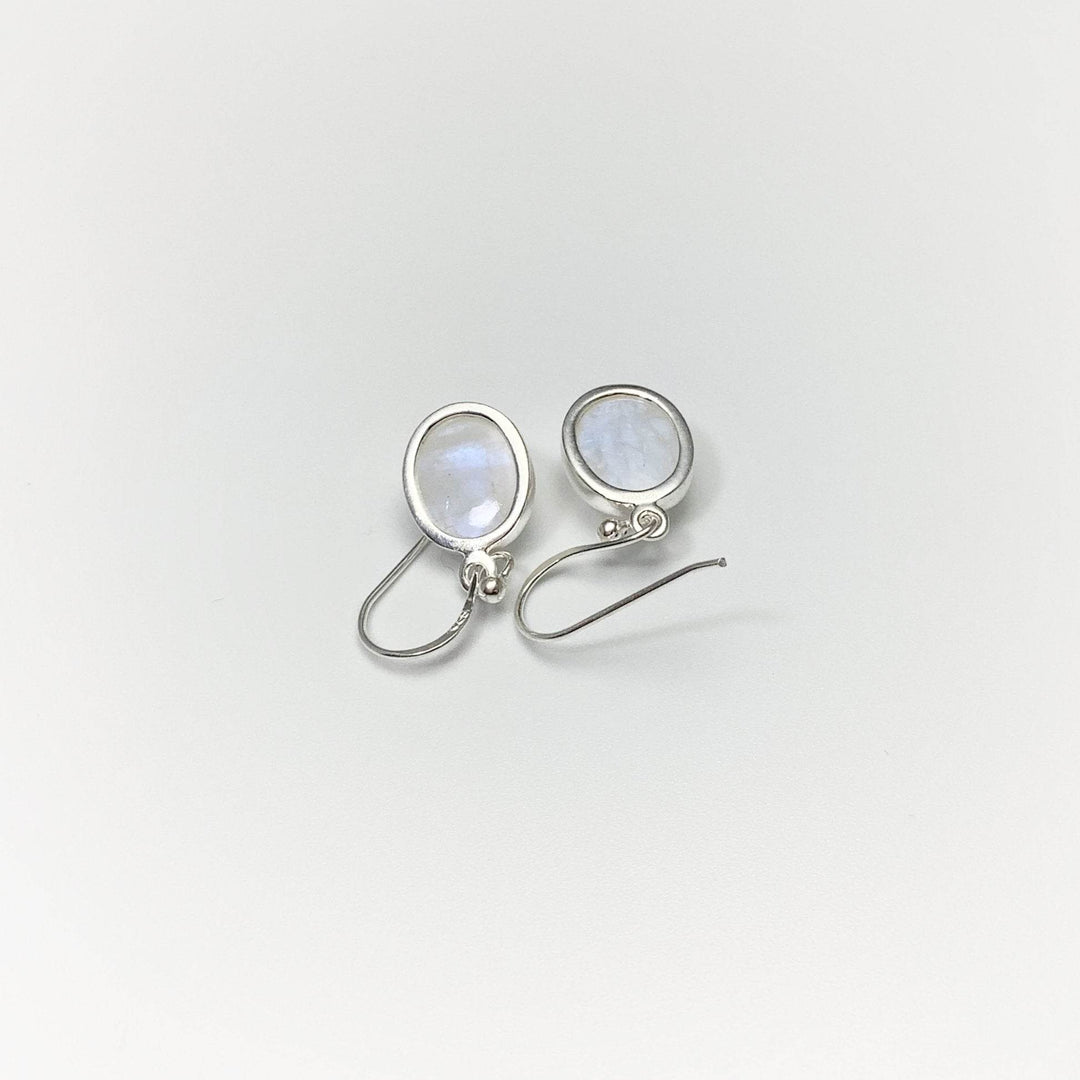 Rainbow Moonstone Dangle Earrings-Rocks and Gems Canada