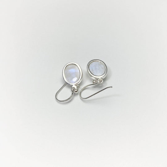 Rainbow Moonstone Dangle Earrings-Rocks and Gems Canada