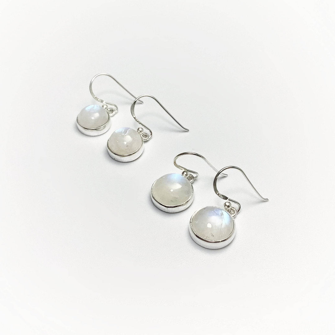 Rainbow Moonstone Dangle Earrings-Rocks and Gems Canada