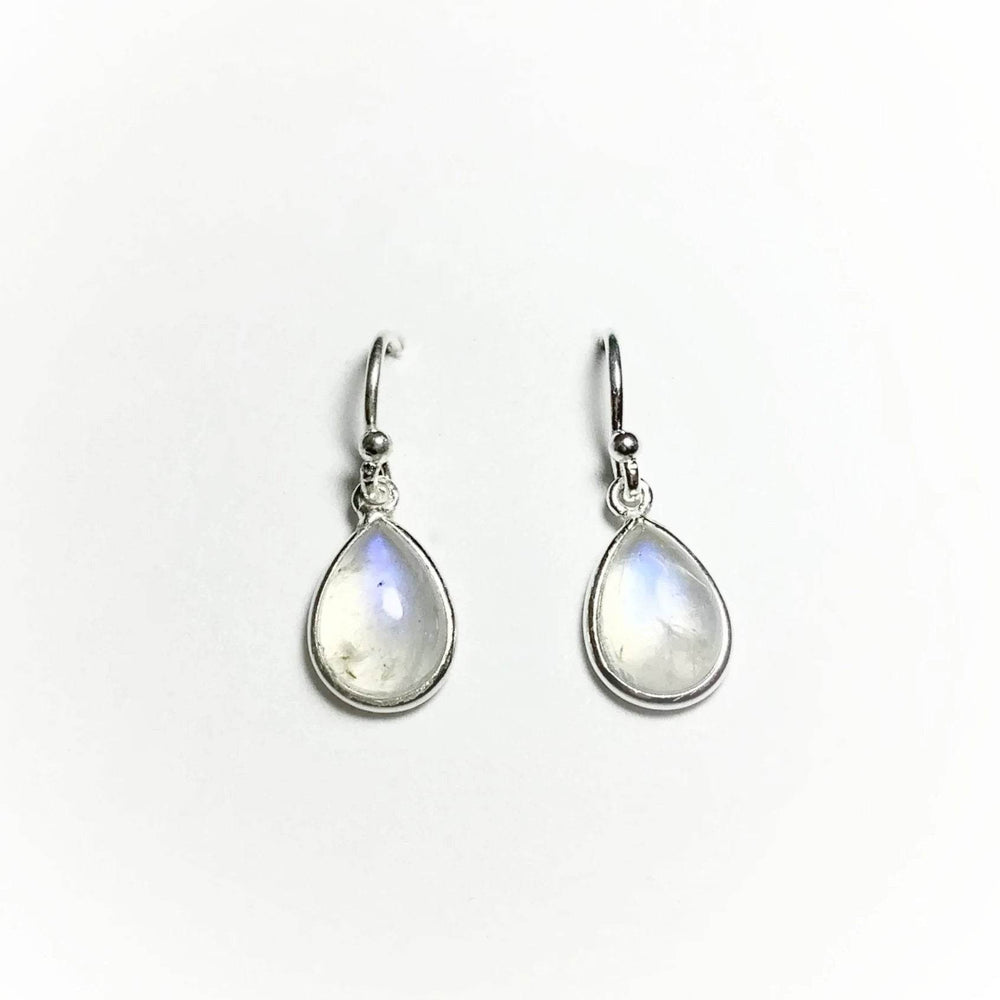 Rainbow Moonstone Dangle Earrings-Rocks and Gems Canada
