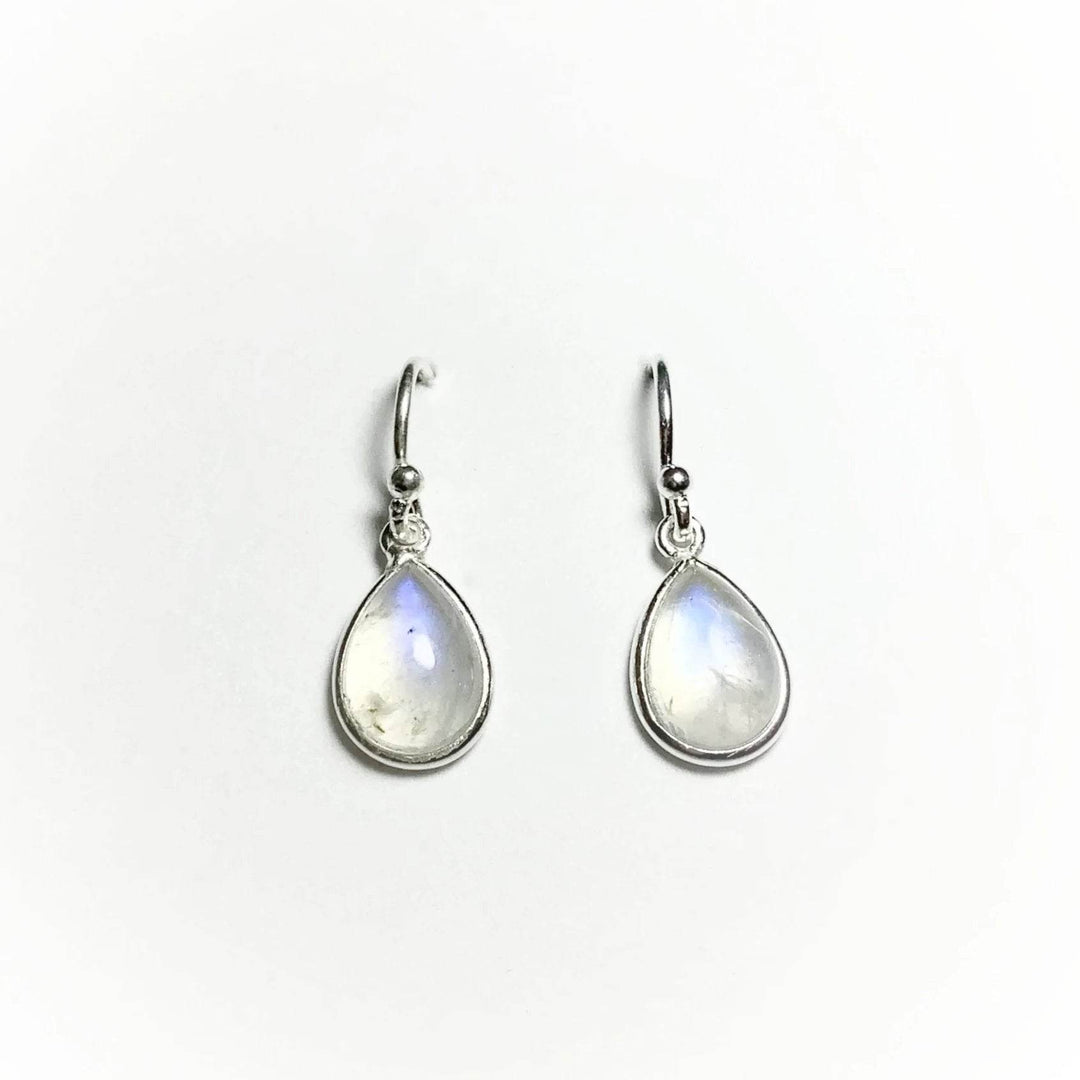 Rainbow Moonstone Dangle Earrings-Rocks and Gems Canada