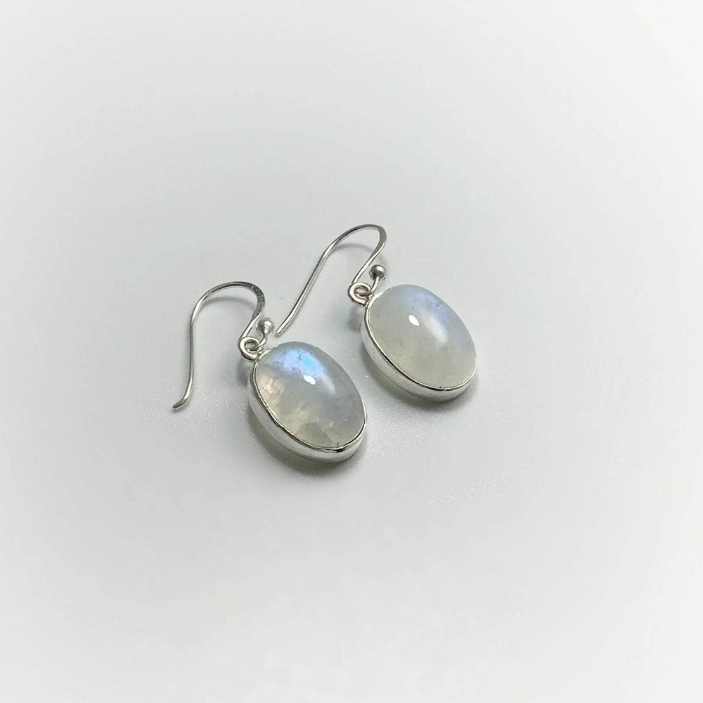 Rainbow Moonstone Dangle Earrings-Rocks and Gems Canada