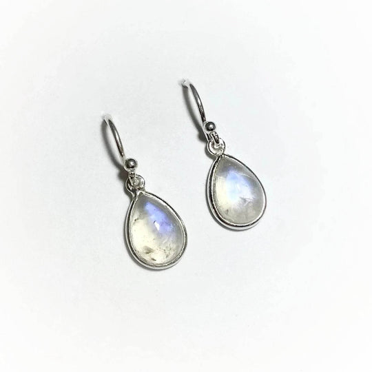 Rainbow Moonstone Dangle Earrings-Rocks and Gems Canada