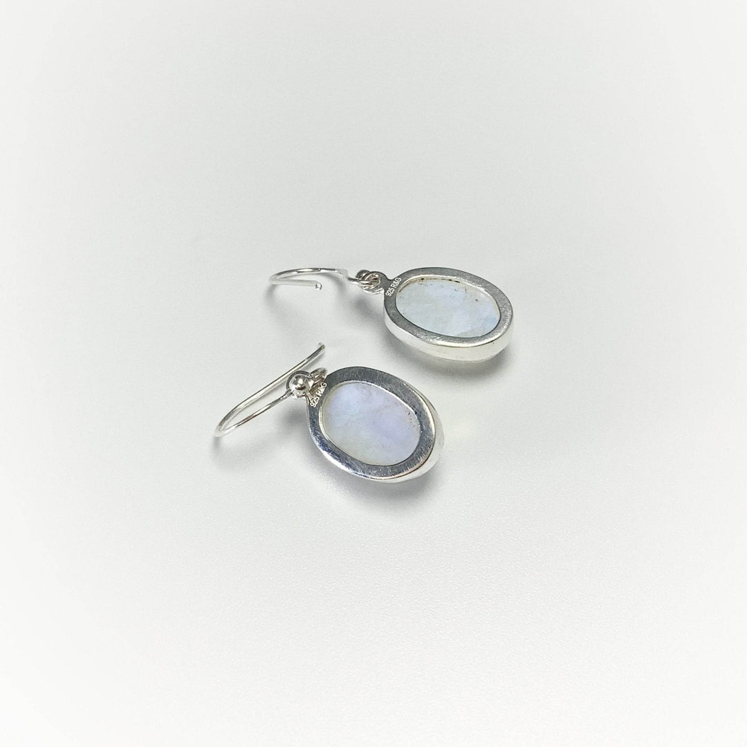 Rainbow Moonstone Dangle Earrings-Rocks and Gems Canada