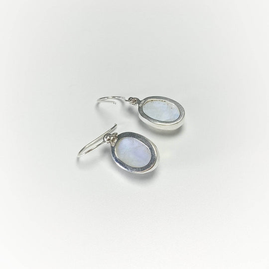 Rainbow Moonstone Dangle Earrings-Rocks and Gems Canada
