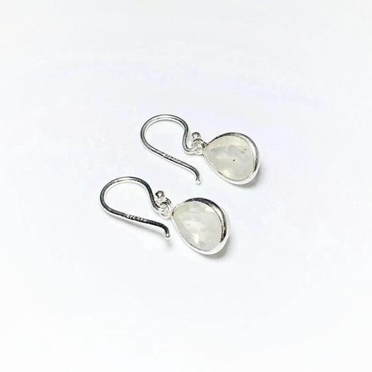Rainbow Moonstone Dangle Earrings-Rocks and Gems Canada