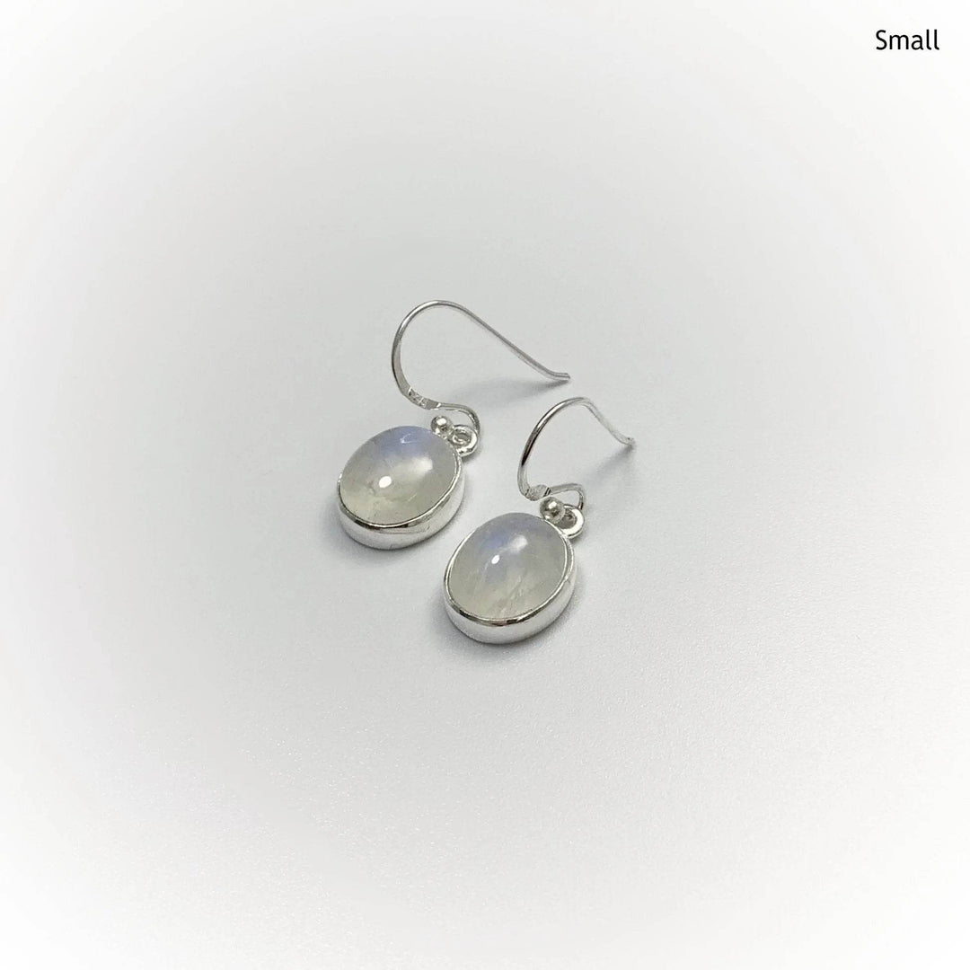 Rainbow Moonstone Dangle Earrings-Rocks and Gems Canada