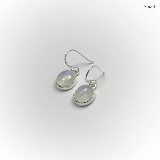 Rainbow Moonstone Dangle Earrings-Rocks and Gems Canada
