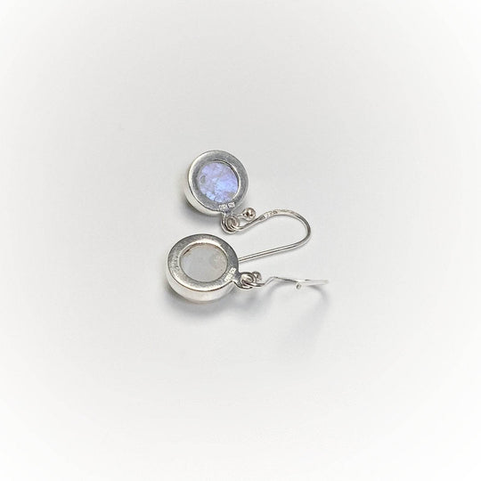 Rainbow Moonstone Dangle Earrings-Rocks and Gems Canada