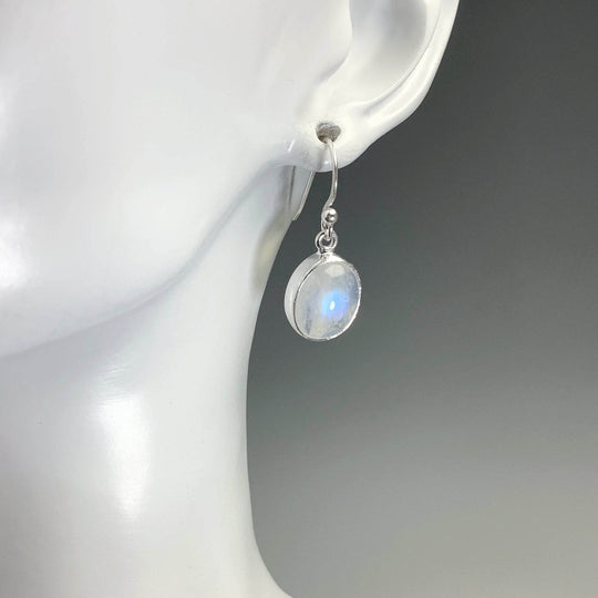 Rainbow Moonstone Dangle Earrings-Rocks and Gems Canada