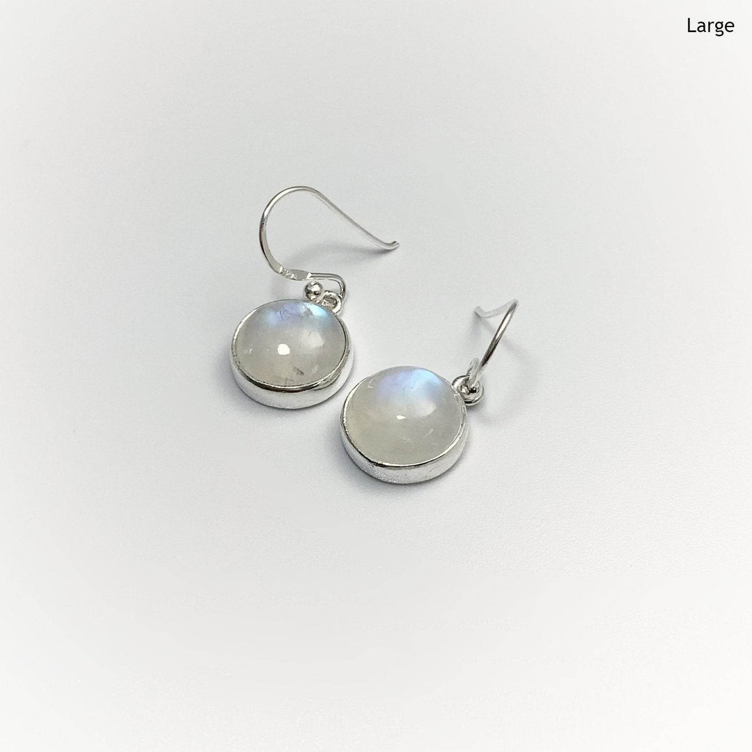 Rainbow Moonstone Dangle Earrings-Rocks and Gems Canada